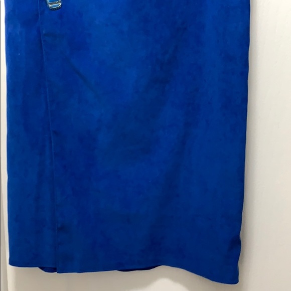 Vintage hand made skirt faux wrap - velvet like - Picture 4 of 16